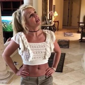 free people crop top! SEEN ON Britney Spears